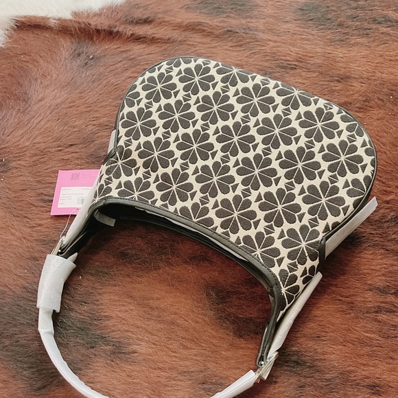 Kate Spade K5520 Flower Jacquard Stripe Penny Small Hobo Bag - Picture 5 of 8